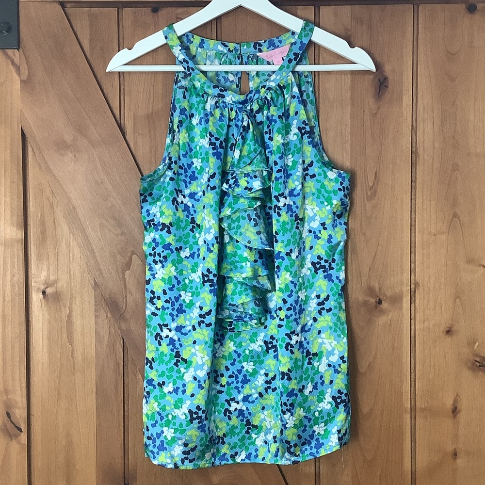 Lilly Pulitzer 6 Silk Ruffle Top